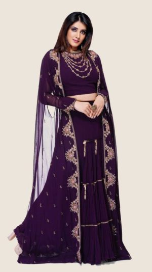 Heavy Aura Gown with Hand-Embroidered Jacket