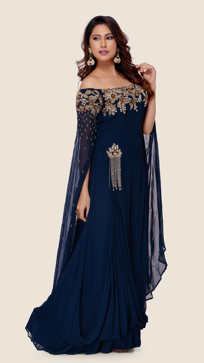 Ethnic Gowns | Butterfly design western gown | Freeup
